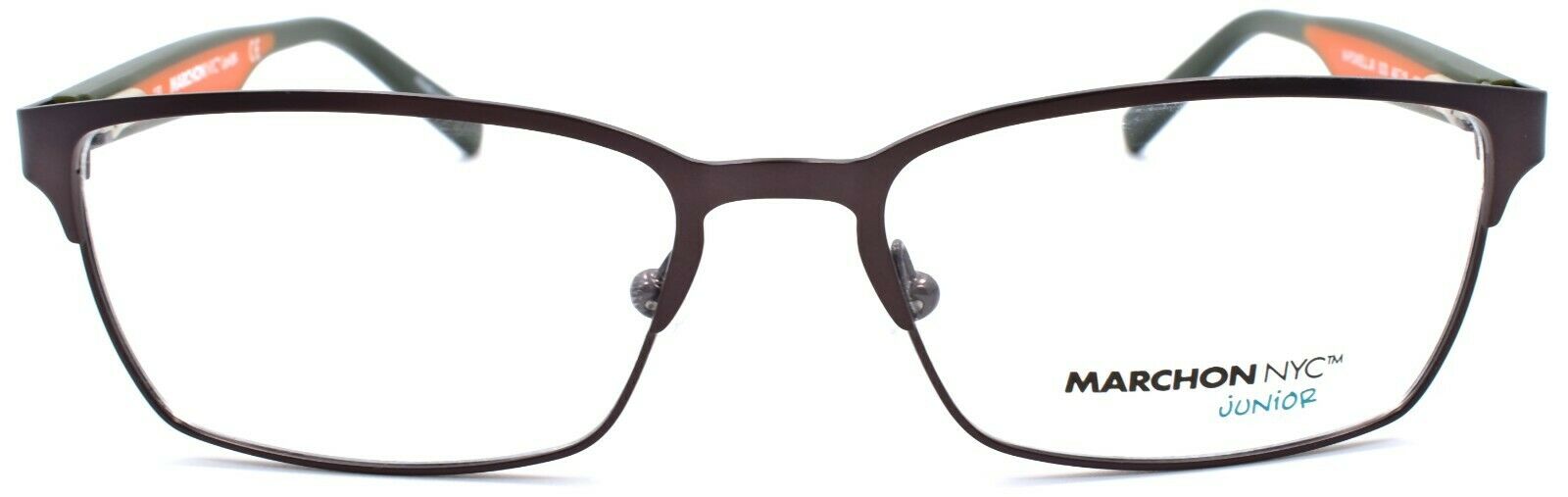2-Marchon M-Powell Jr 001 Kids Boys Eyeglasses Frames 49-15-130 Matte Gunmetal-886895470025-IKSpecs