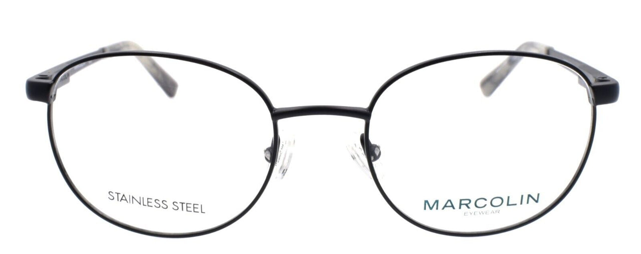 Marcolin MA3001 002 Men's Eyeglasses Frames Round 50-19-140 Matte Black