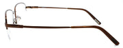 3-Fossil Trey 0TR2 Men's Eyeglasses Frames Half-rim Flexible 54-19-145 Dark Brown-780073973332-IKSpecs