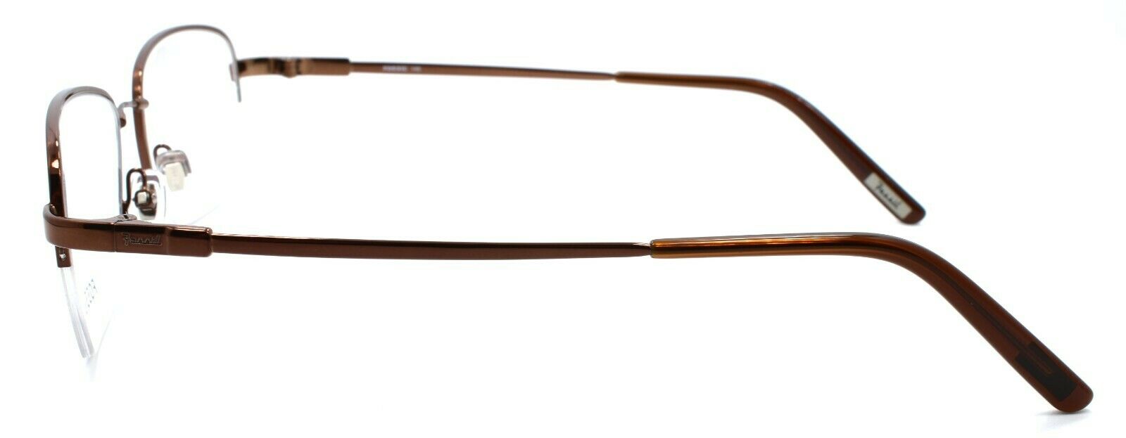 3-Fossil Trey 0TR2 Men's Eyeglasses Frames Half-rim Flexible 54-19-145 Dark Brown-780073973332-IKSpecs
