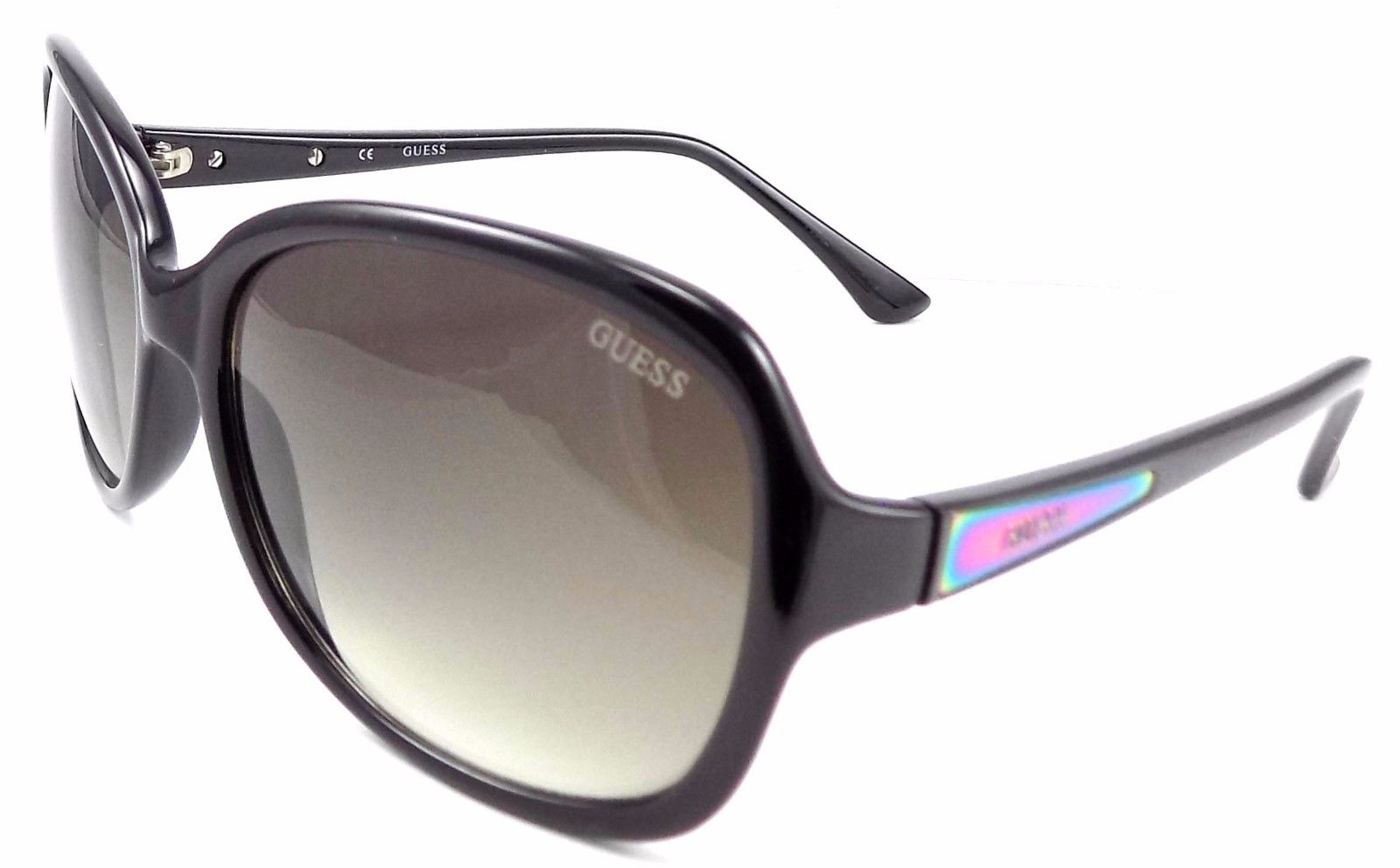 1-GUESS GU7345 BLK-35 Women's Sunglasses 61-17-135 Black Frame / Brown Gradient-715583640405-IKSpecs