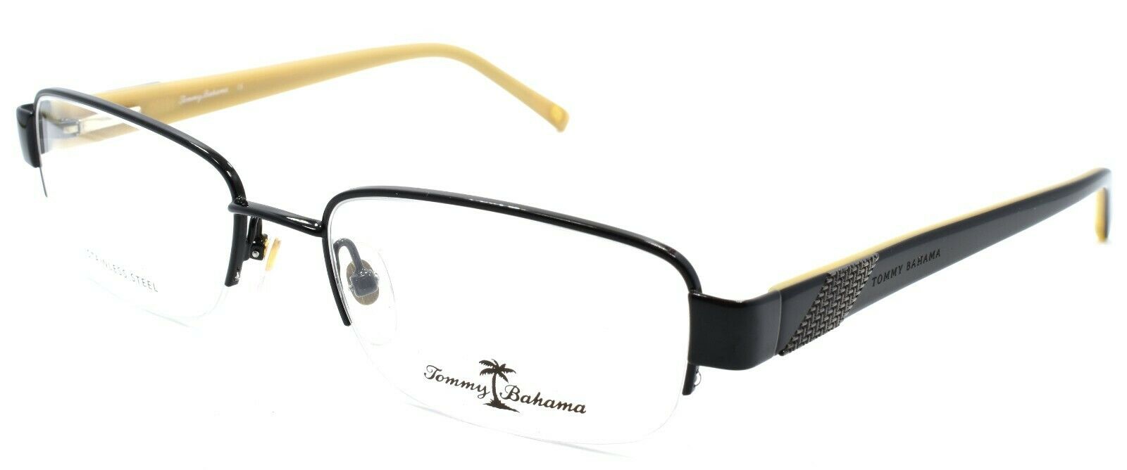 1-Tommy Bahama TB4011 001 Men's Eyeglasses Frames Half-rim 54-18-145 Black-788678016607-IKSpecs