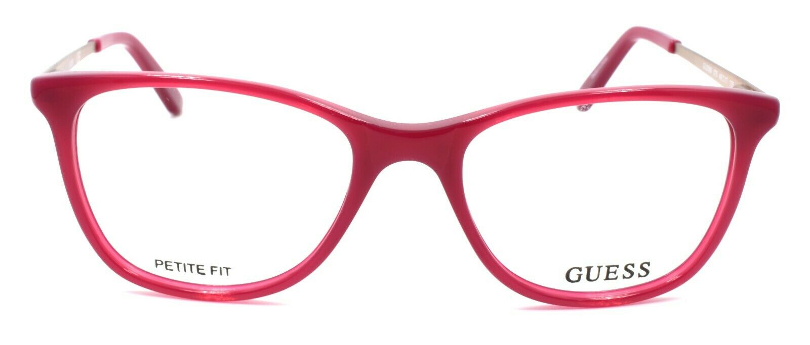 2-GUESS GU2566 075 Women's Eyeglasses Frames Petite 49-17-135 Shiny Fuchsia-664689791842-IKSpecs
