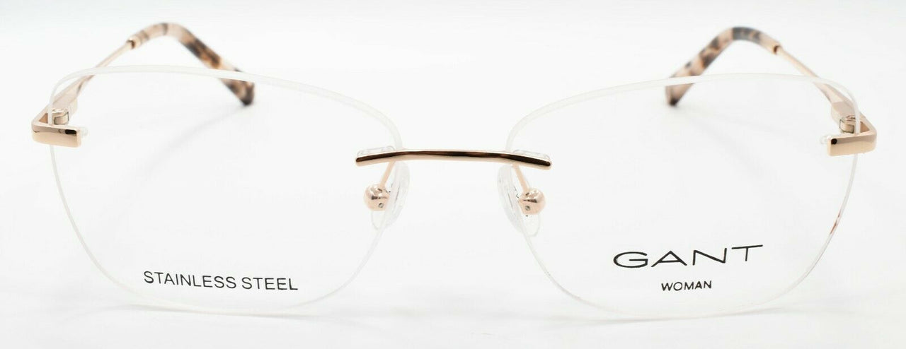 2-GANT GA4098 028 Women's Eyeglasses Frames Rimless 54-15-140 Shiny Rose Gold-889214147622-IKSpecs