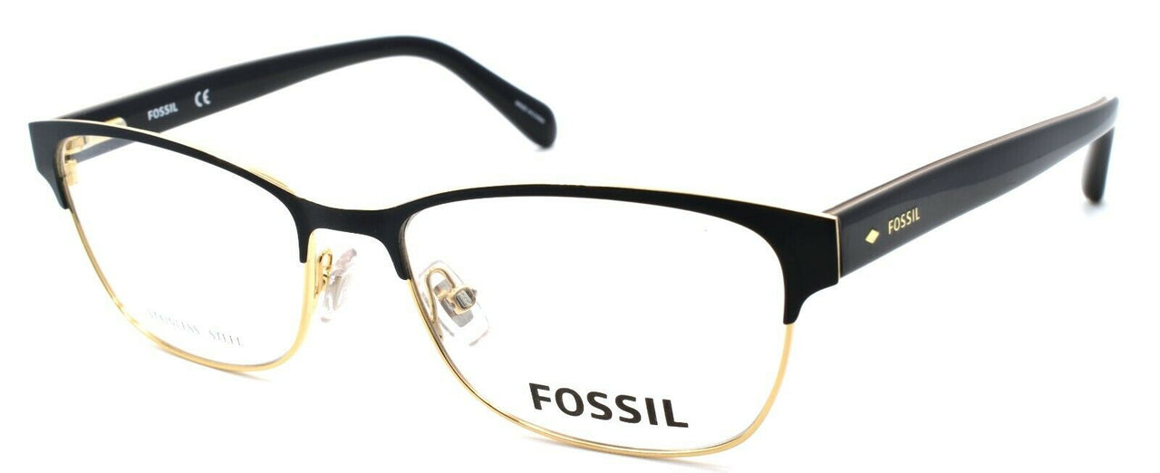 1-Fossil FOS 7007 807 Women's Eyeglasses Frames 52-16-140 Black / Gold-762753985163-IKSpecs