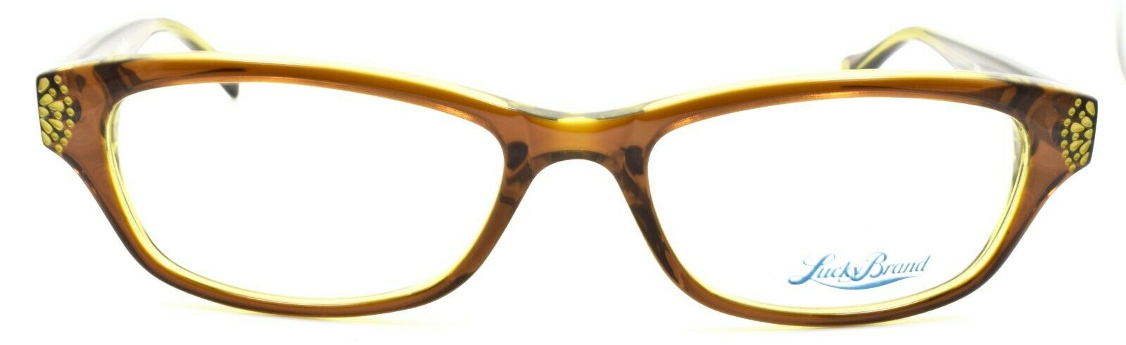 2-LUCKY BRAND Swirl Women's Eyeglasses Frames 53-17-135 Brown + CASE-751286267884-IKSpecs