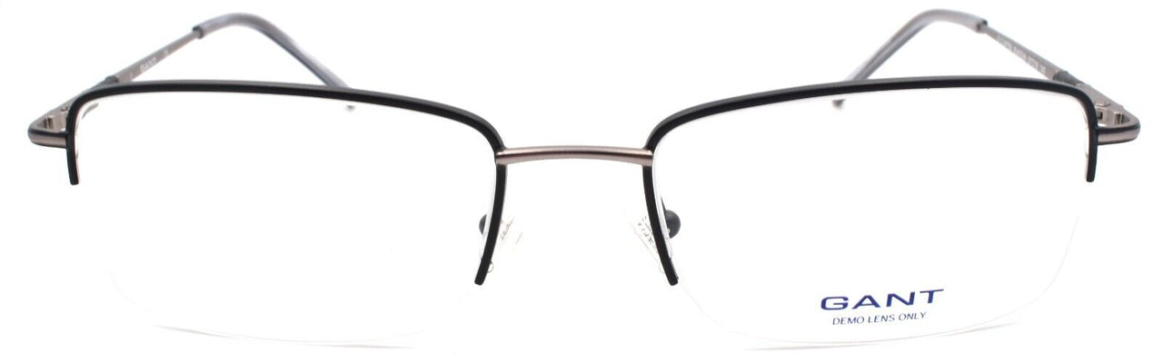 2-GANT G Clinton BLK/GUN Men's Eyeglasses Frames Half-rim 57-19-145 Black/Gunmetal-715583283312-IKSpecs