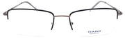 2-GANT G Clinton BLK/GUN Men's Eyeglasses Frames Half-rim 57-19-145 Black/Gunmetal-715583283312-IKSpecs