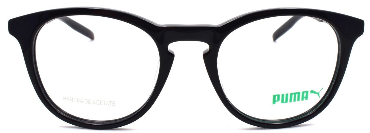 2-PUMA PU242O 001 Eyeglasses Frames Round 48-20-140 Black / Ruthenium-889652221113-IKSpecs