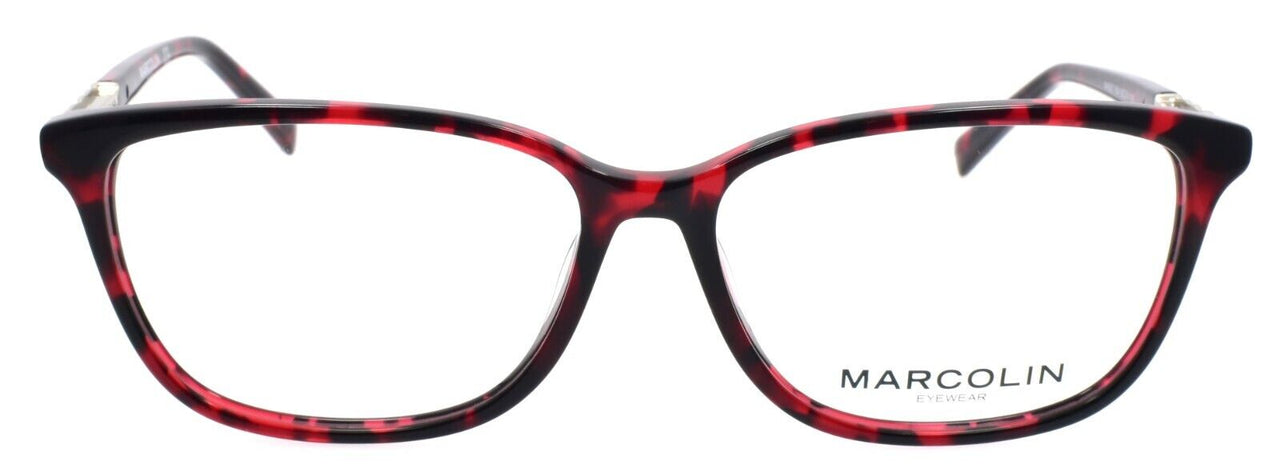 Marcolin MA5027 054 Women's Eyeglasses Frames 55-14-140 Red Havana