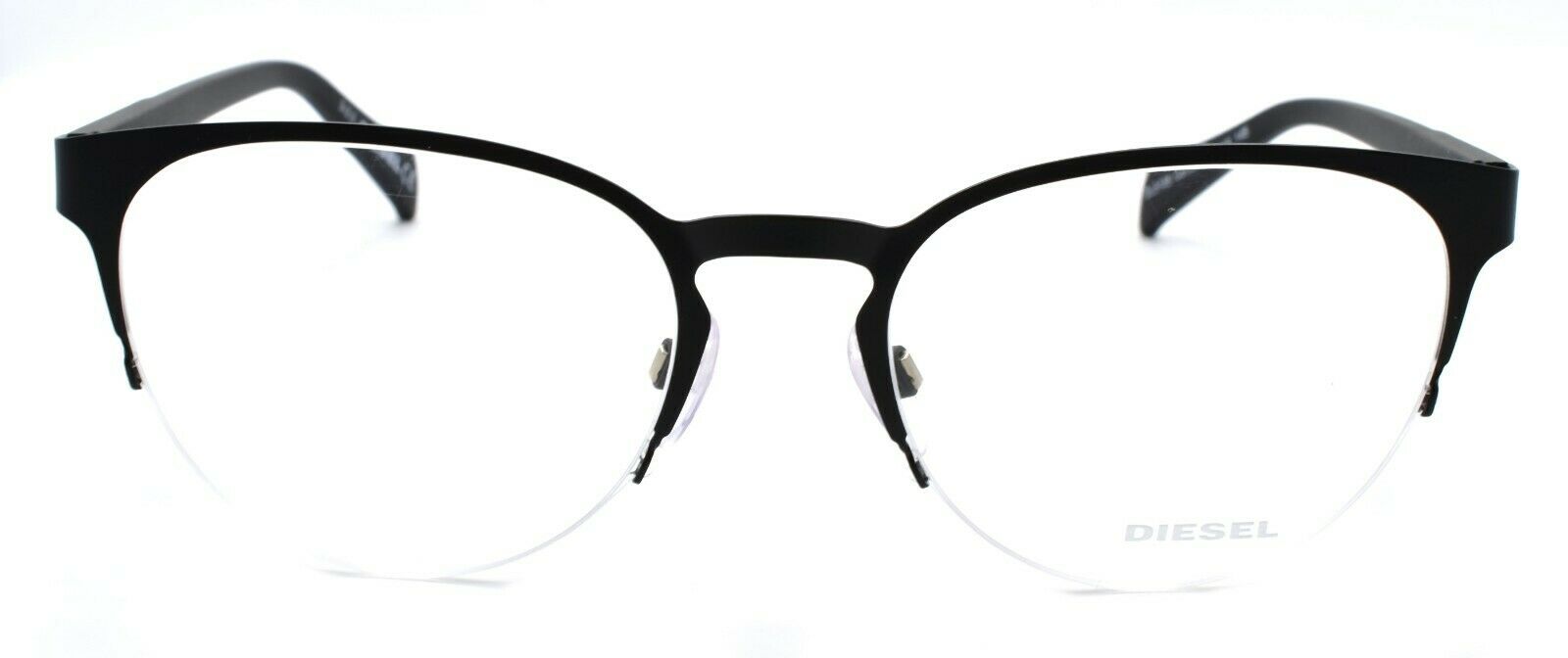 2-Diesel DL5158 002 Unisex Eyeglasses Frames Half Rim 52-19-145 Matte Black-664689708024-IKSpecs