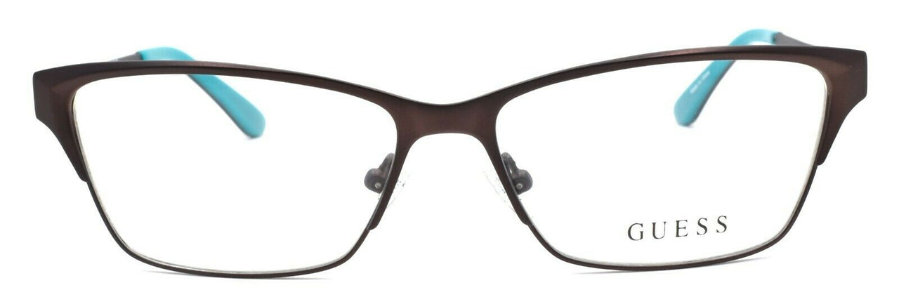 2-GUESS GU2605 049 Women's Eyeglasses Frames 53-14-135 Matte Dark Brown + CASE-664689877034-IKSpecs