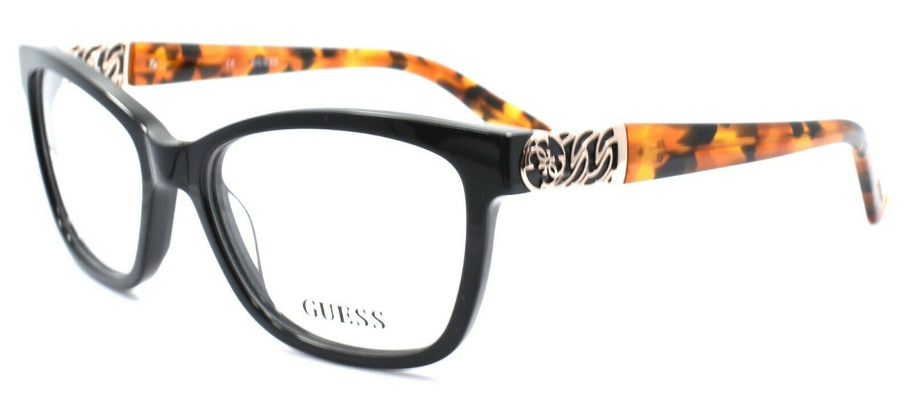 1-GUESS GU2492 001 Women's Eyeglasses Frames 52-16-135 Shiny Black / Multicolor-664689697427-IKSpecs