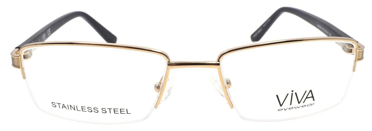 Viva by Marcolin VV4039 032 Men's Eyeglasses Half Rim 53-18-140 Pale Gold