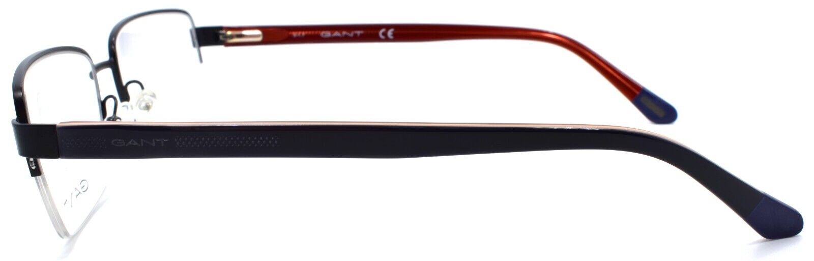 3-GANT GA3149 002 Men's Eyeglasses Frames Half-rim 56-18-145 Matte Black-664689896219-IKSpecs
