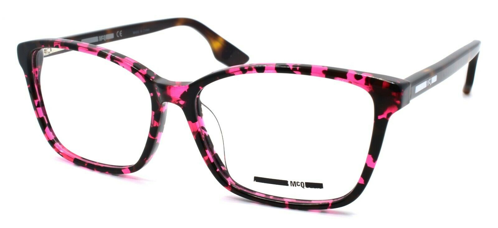1-McQ Alexander McQueen MQ0062OA 004 Women's Eyeglasses 55-15-145 Pink Havana-889652064314-IKSpecs