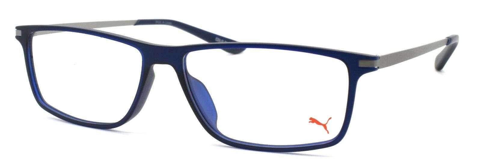1-PUMA PU0115O 004 Men's Eyeglasses Frames 54-14-145 Matte Blue / Silver-889652063713-IKSpecs