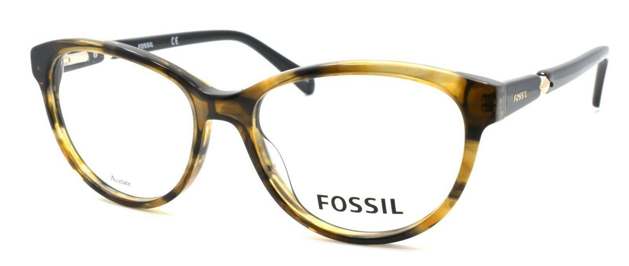 Fossil FOS 6085 0CA Women's Eyeglasses Frames 51-16-140 Brown Striped / Black