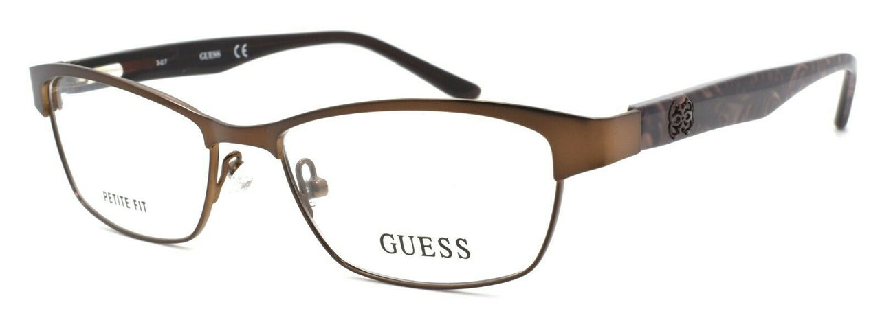 1-GUESS GU2420 049 Women's Eyeglasses Frames Petite 50-16-135 Brown + CASE-664689758524-IKSpecs