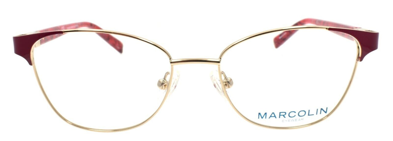 Marcolin MA5021 028 Women's Eyeglasses Swarovski 50-16-140 Shiny Rose Gold