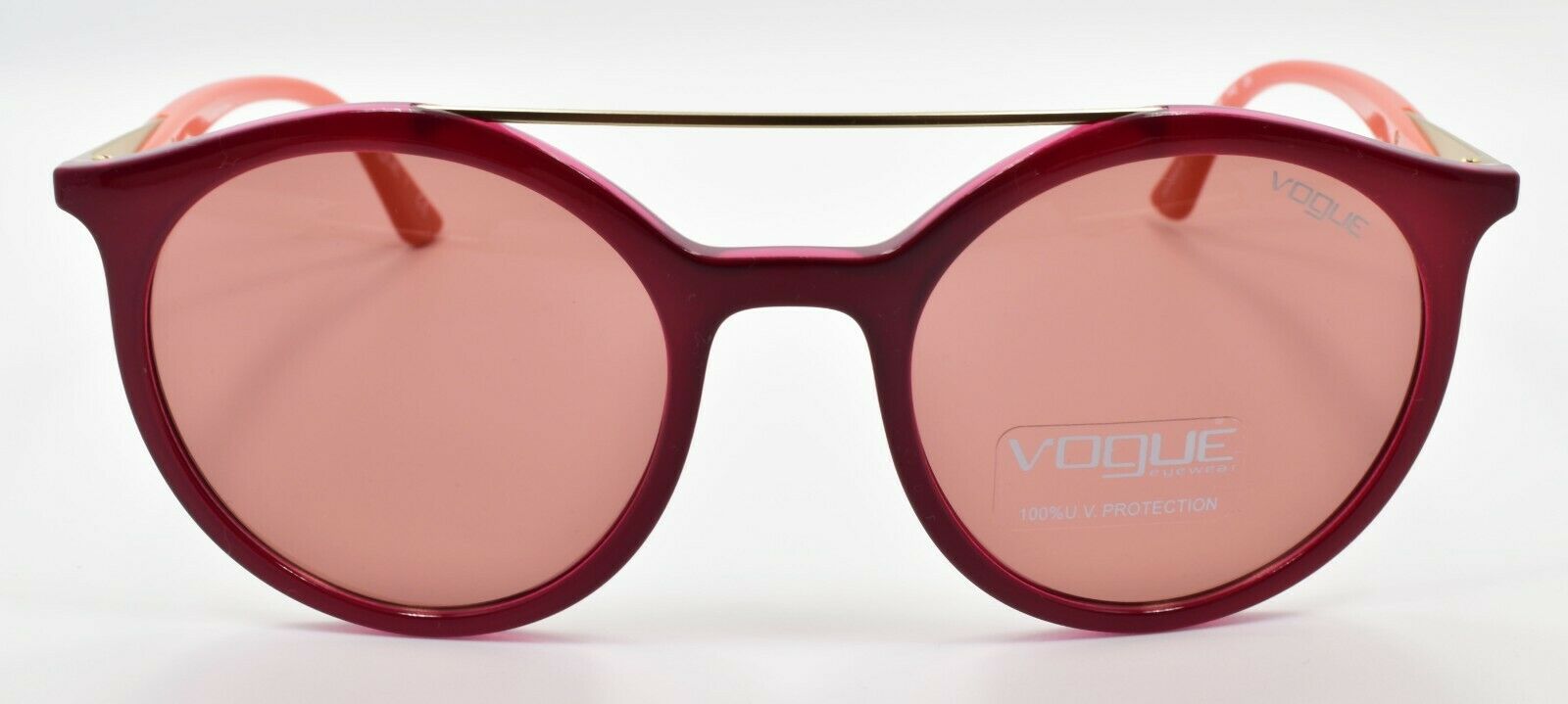 2-Vogue VO5242S 288275 Women's Sunglasses Round Bordeaux / Cyclamen 50-20-140-8053672968507-IKSpecs