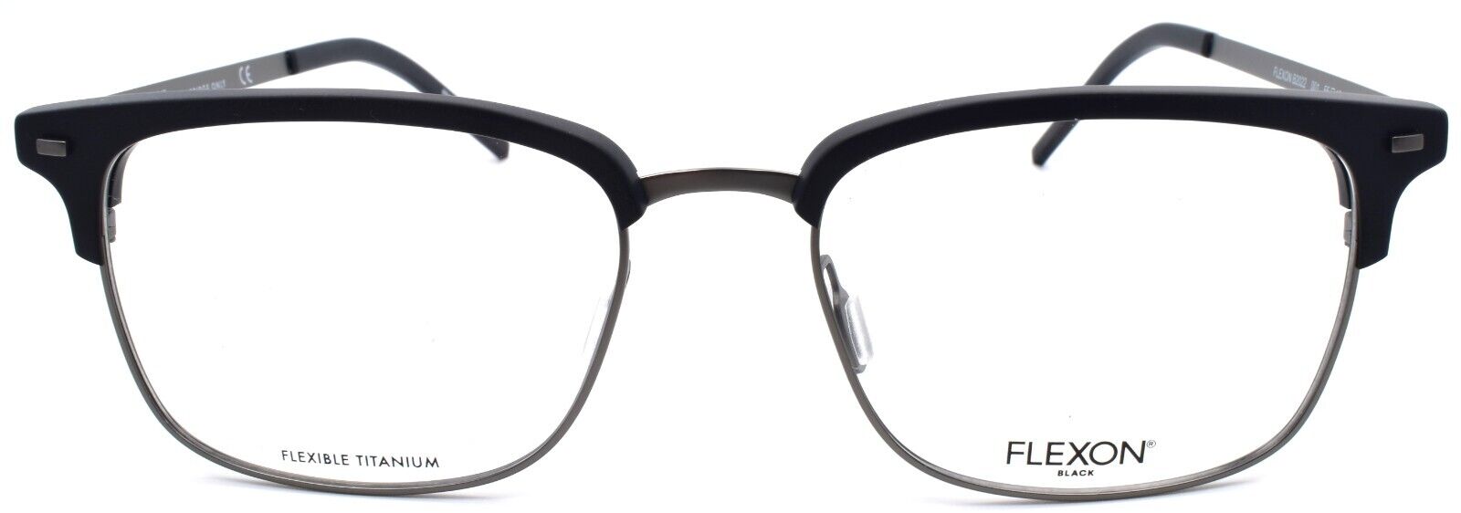2-Flexon B2022 001 Men's Eyeglasses Frames Black 55-19-145 Flexible Titanium-886895450454-IKSpecs