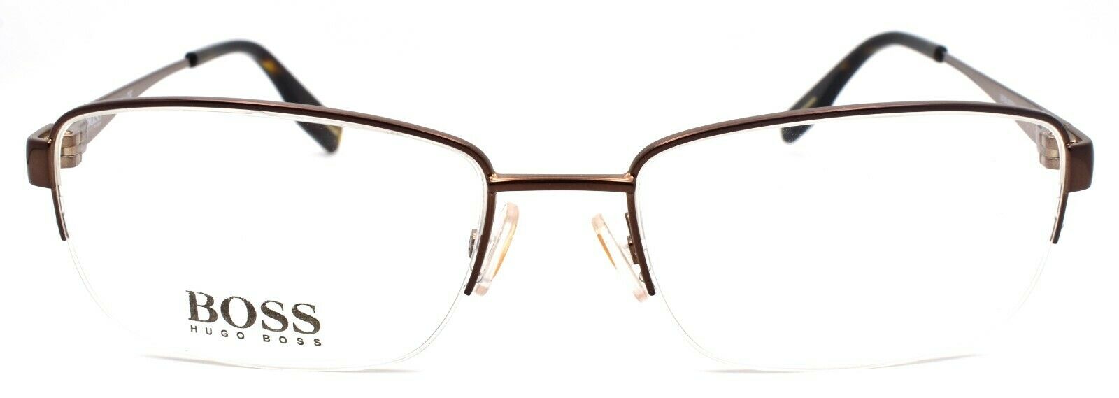 2-BOSS by Hugo Boss 0079/U 7S9 Men's Eyeglasses Frames Half Rim 53-17-140 Brown-780073002254-IKSpecs