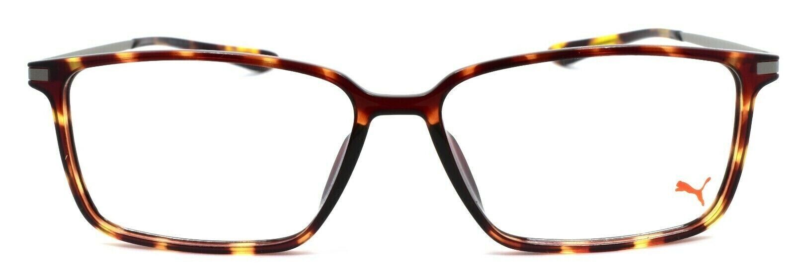 2-PUMA PU0114O 002 Eyeglasses Frames 55-14-145 Havana / Silver-889652063577-IKSpecs