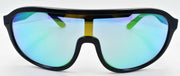 2-Armani Exchange AX4099S 815831 Shield Sunglasses Black / Blue Mirror-7895653196643-IKSpecs