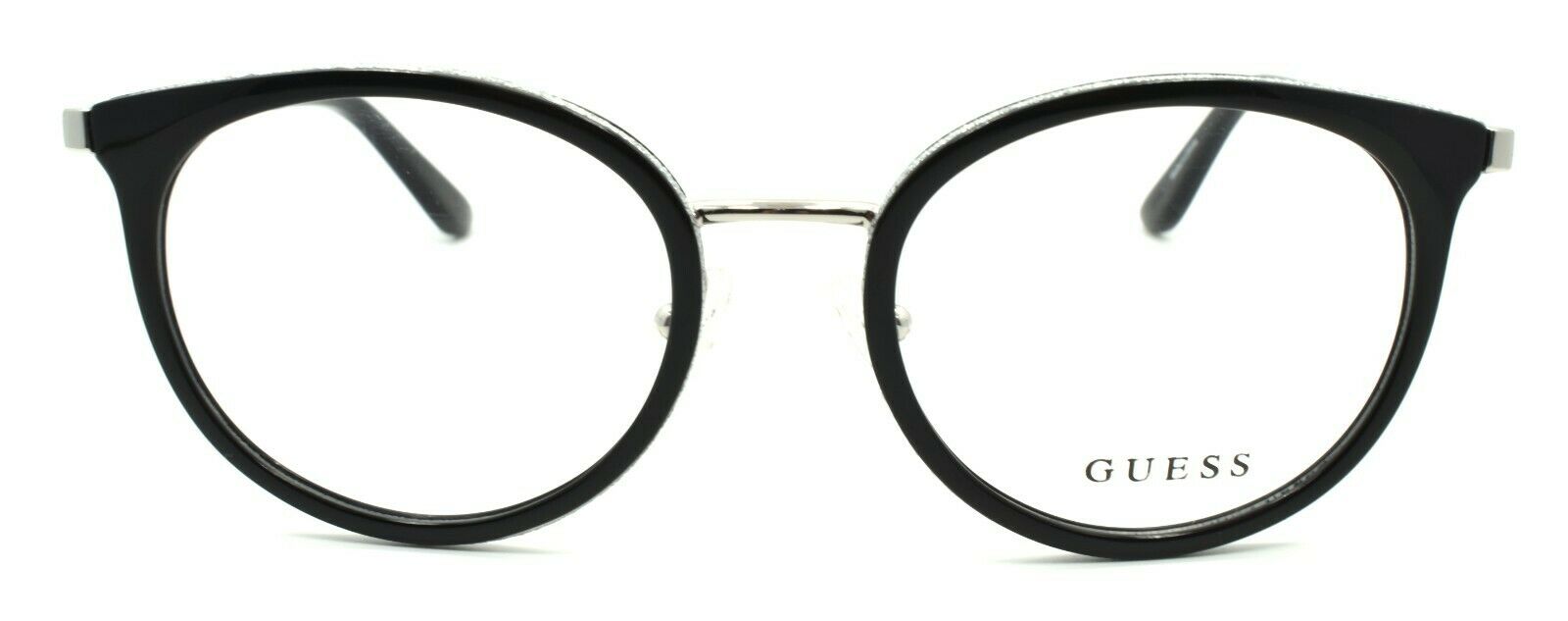 2-GUESS GU2707 001 Women's Eyeglasses Frames Round 51-19-140 Black-889214012340-IKSpecs