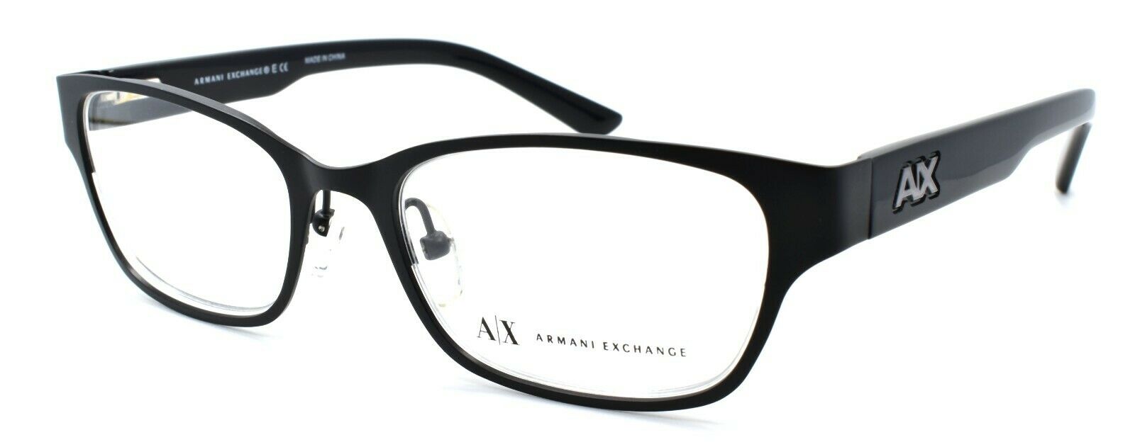 1-Armani Exchange AX1013 6053 Women's Eyeglasses Frames 50-18-135 Satin Black-8053672283259-IKSpecs