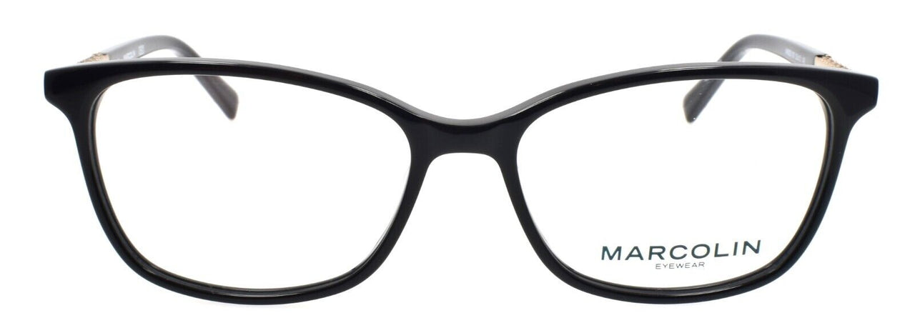 Marcolin MA5025 001 Women's Eyeglasses Frames Cat Eye 52-15-140 Black