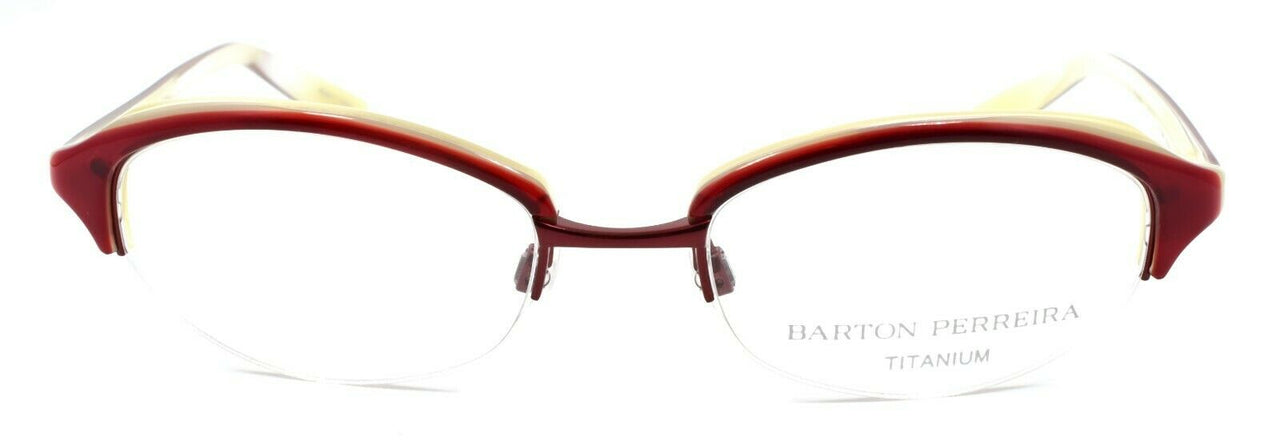 Barton Perreira Sylvia Women's Eyeglasses Frames 49-18-135 Red Velvet / Ruby
