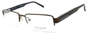 1-Ted Baker Spur 4216 154 Men's Eyeglasses Frames Half-rim 54-18-140 Brown-4894327036196-IKSpecs
