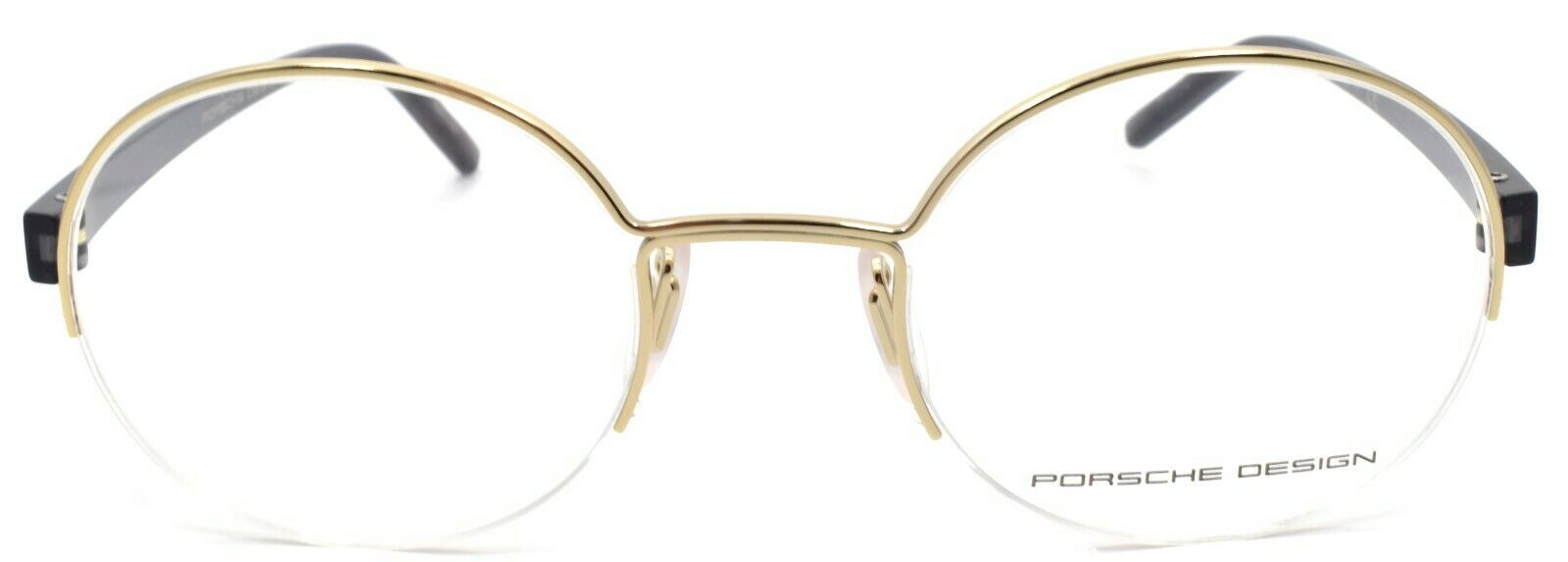2-Porsche Design P8350 D Eyeglasses Frames Half-rim Round 50-22-145 Gold-4046901618254-IKSpecs
