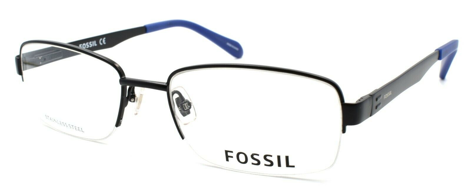 1-Fossil Aldo 0EV7 Men's Eyeglasses Frames Half-rim 52-18-140 Matte Black-716737461976-IKSpecs
