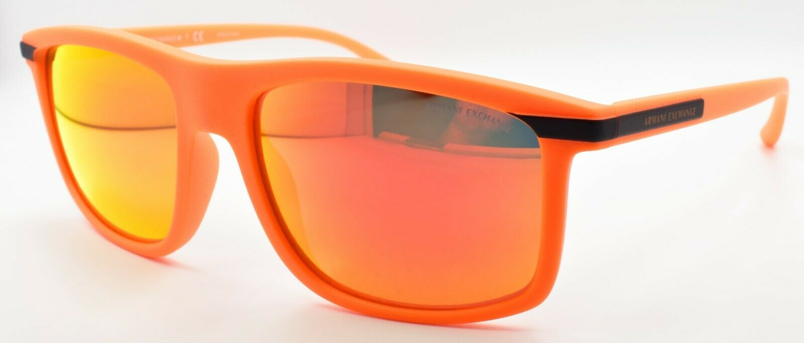 1-Armani Exchange AX4110 83306Q Sunglasses Matte Fluorescent Orange / Mirror Red-8056597419475-IKSpecs