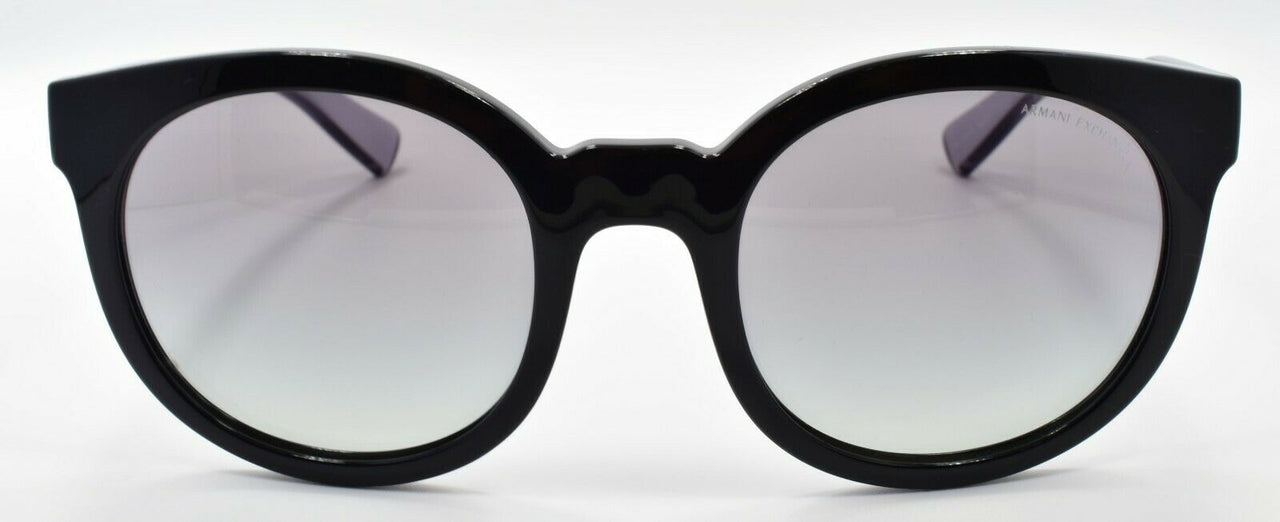 Armani Exchange AX4057S 820711 Women's Round Sunglasses Black / Grey Gradient