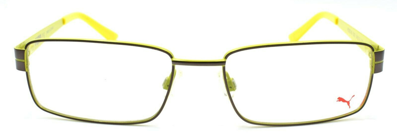 2-PUMA PE0014O 003 Men's Eyeglasses Frames 54-17-140 Ruthenium / Yellow-889652036557-IKSpecs