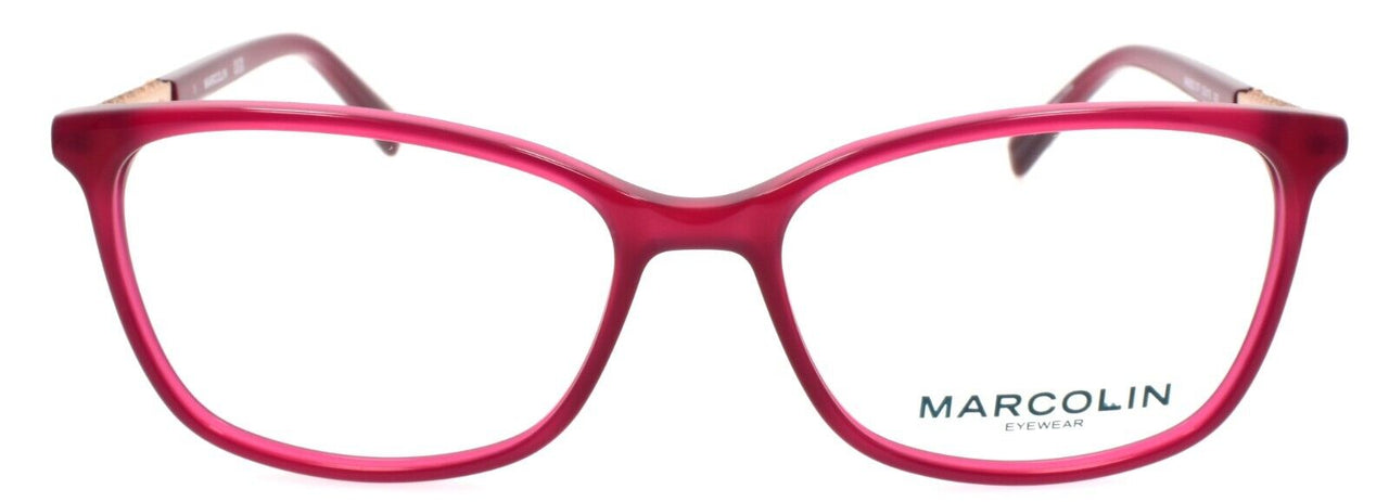 Marcolin MA5025 071 Women's Eyeglasses Frames Cat Eye 52-15-140 Bordeaux