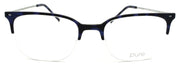 2-Marchon Airlock 2005 412 Men's Eyeglasses Frames Half-rim 52-19-150 Navy-886895463973-IKSpecs