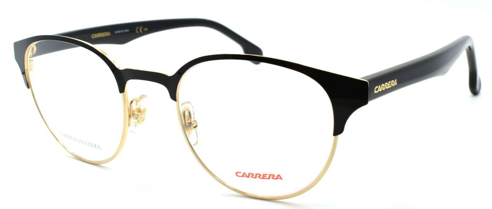 1-Carrera 139/V 807 Men's Eyeglasses Frames Round 49-21-150 Black / Gold-762753980175-IKSpecs