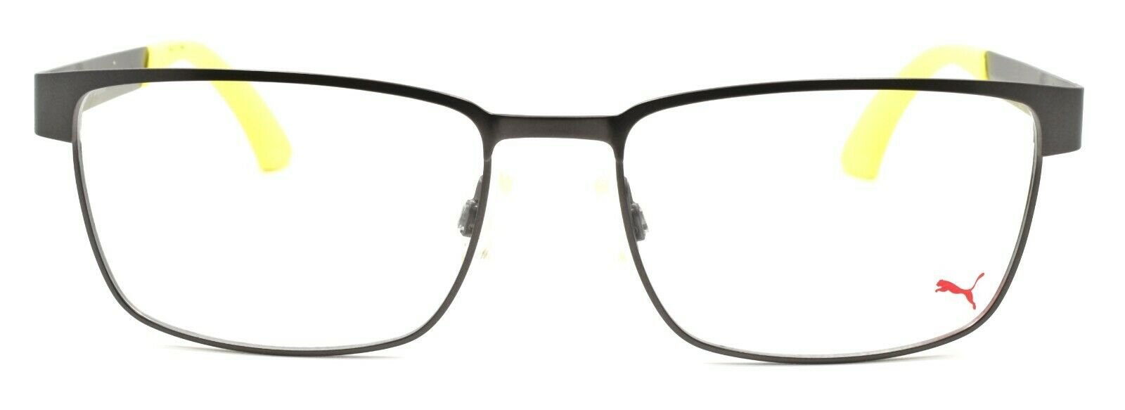 2-PUMA PU0050O 004 Men's Eyeglasses Frames 55-17-140 Ruthenium / Yellow + CASE-889652015804-IKSpecs