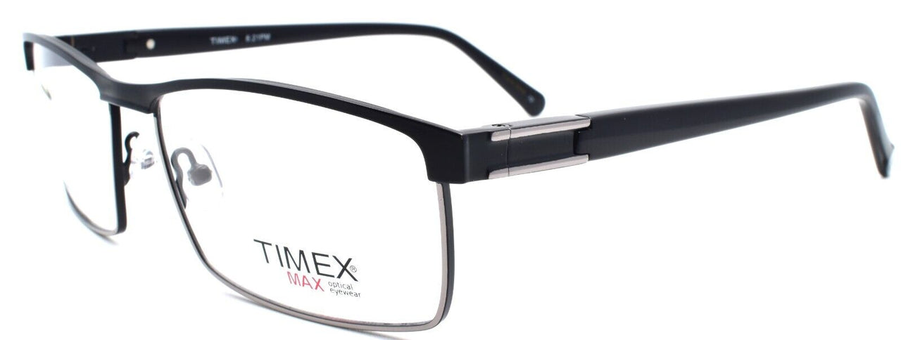 1-Timex 8:21 PM Men's Eyeglasses Frames LARGE 59-17-150 Black-715317184151-IKSpecs