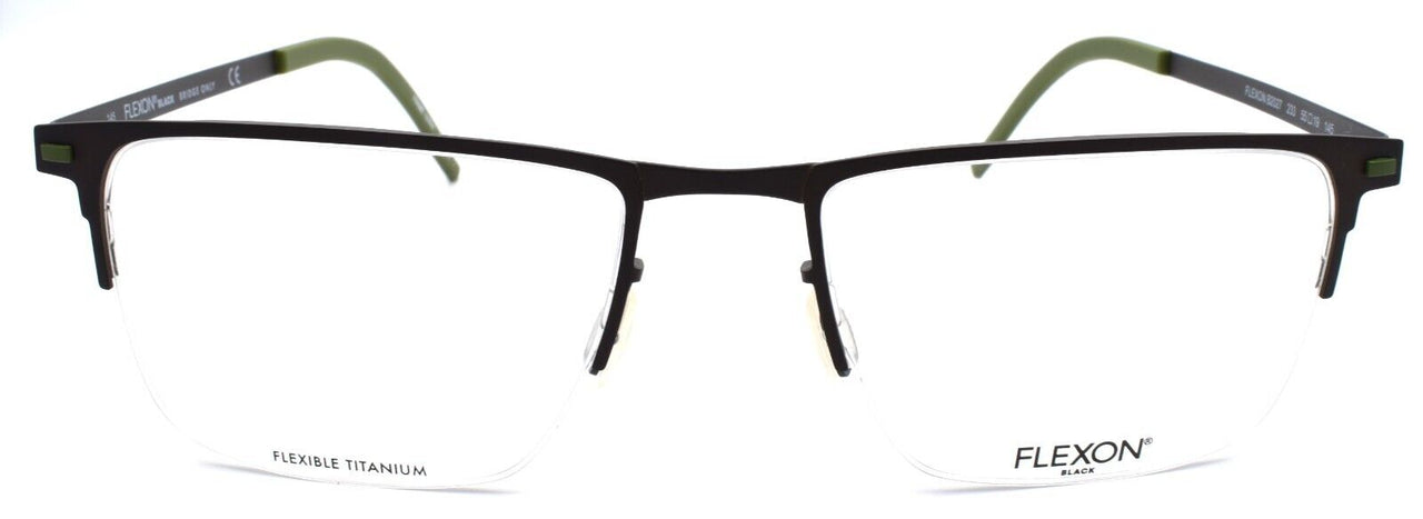 2-Flexon B2027 233 Men's Eyeglasses Half Rim Ash Brown 55-19-145 Flexible Titanium-883900203579-IKSpecs