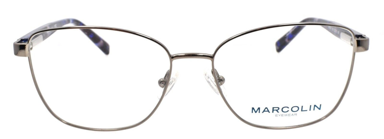 Marcolin MA5031 008 Women's Eyeglasses Frames 52-15-140 Shiny Gunmetal