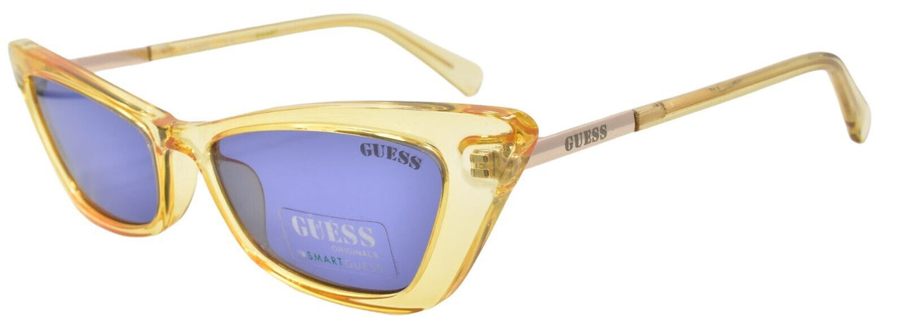 GUESS GU8229 41V Women's Sunglasses Cat-eye 53-16-140 Yellow Crystal / Blue