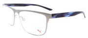 1-PUMA PU0124O 008 Men's Eyeglasses Frames Large 59-18-145 Silver / Blue Havana-889652106373-IKSpecs