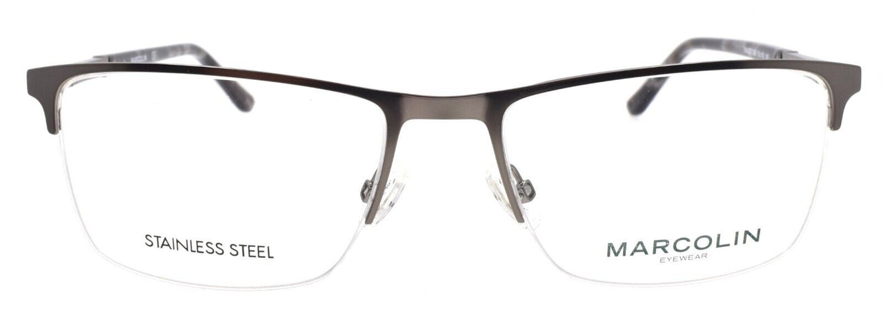 Marcolin MA3027 009 Men's Eyeglasses Frames Half Rim 55-18-145 Gunmetal