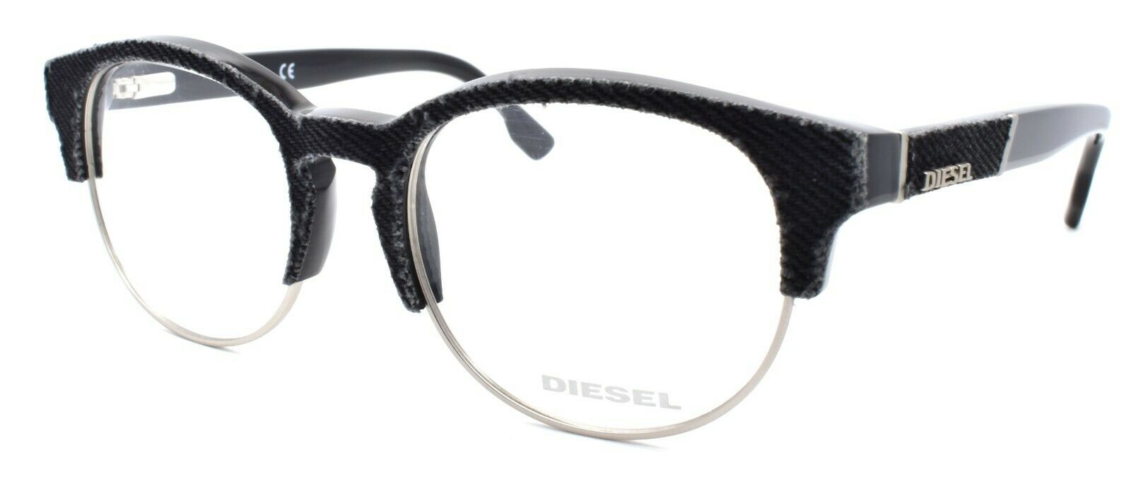 1-Diesel DL5138 005 Unisex Eyeglasses Frames 50-19-145 Black Grey Denim-664689668885-IKSpecs